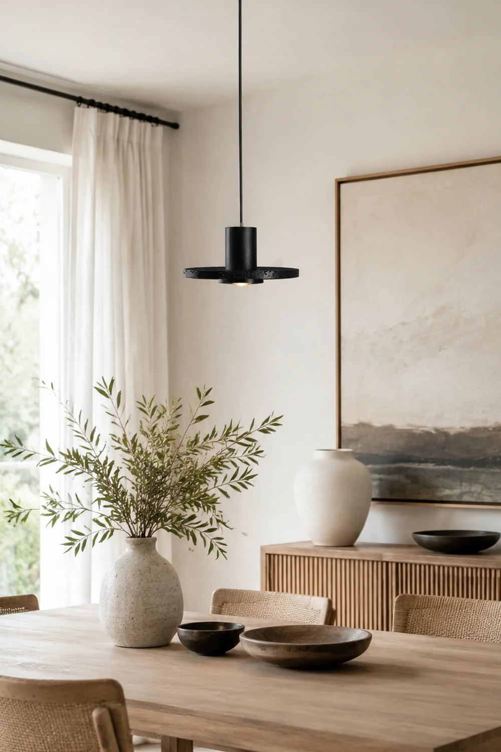 Lava Stone Black Pendant Light - Lumpaz