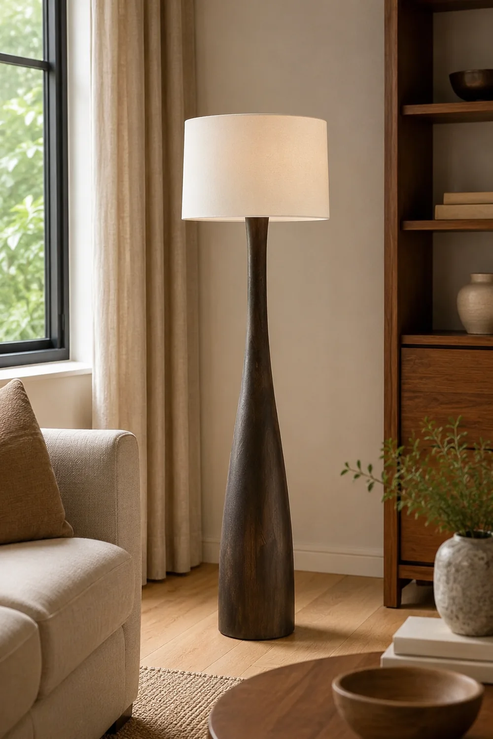 Truxton Solid Wood Floor Lamp - Lumpaz