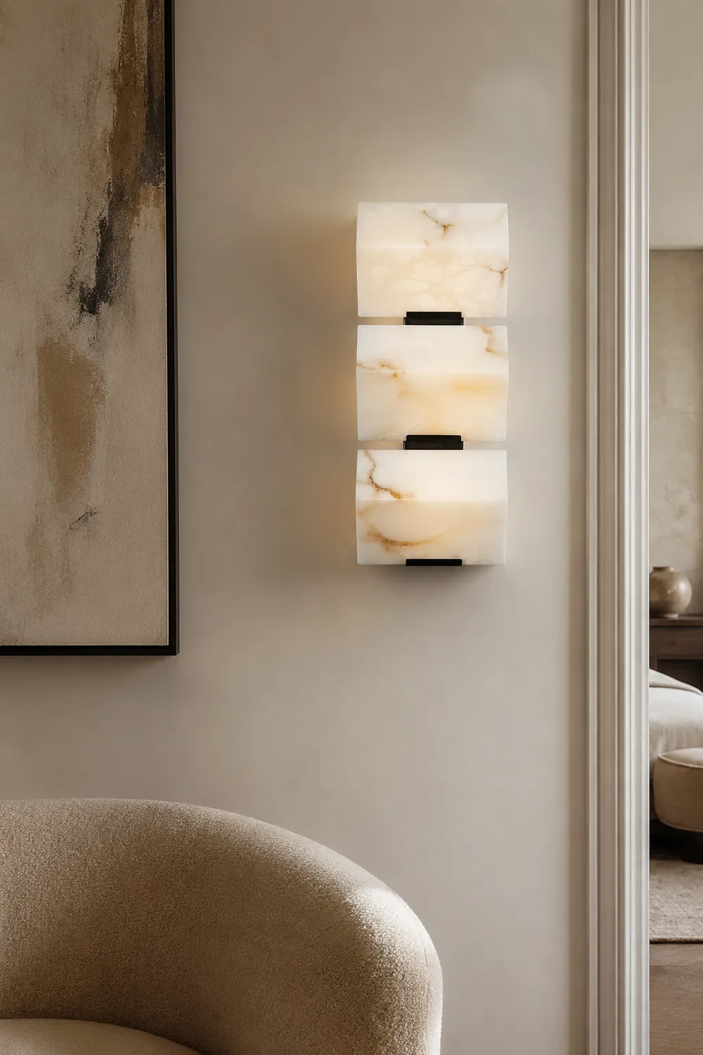 Elegant Alabaster Wall Light - Lumpaz