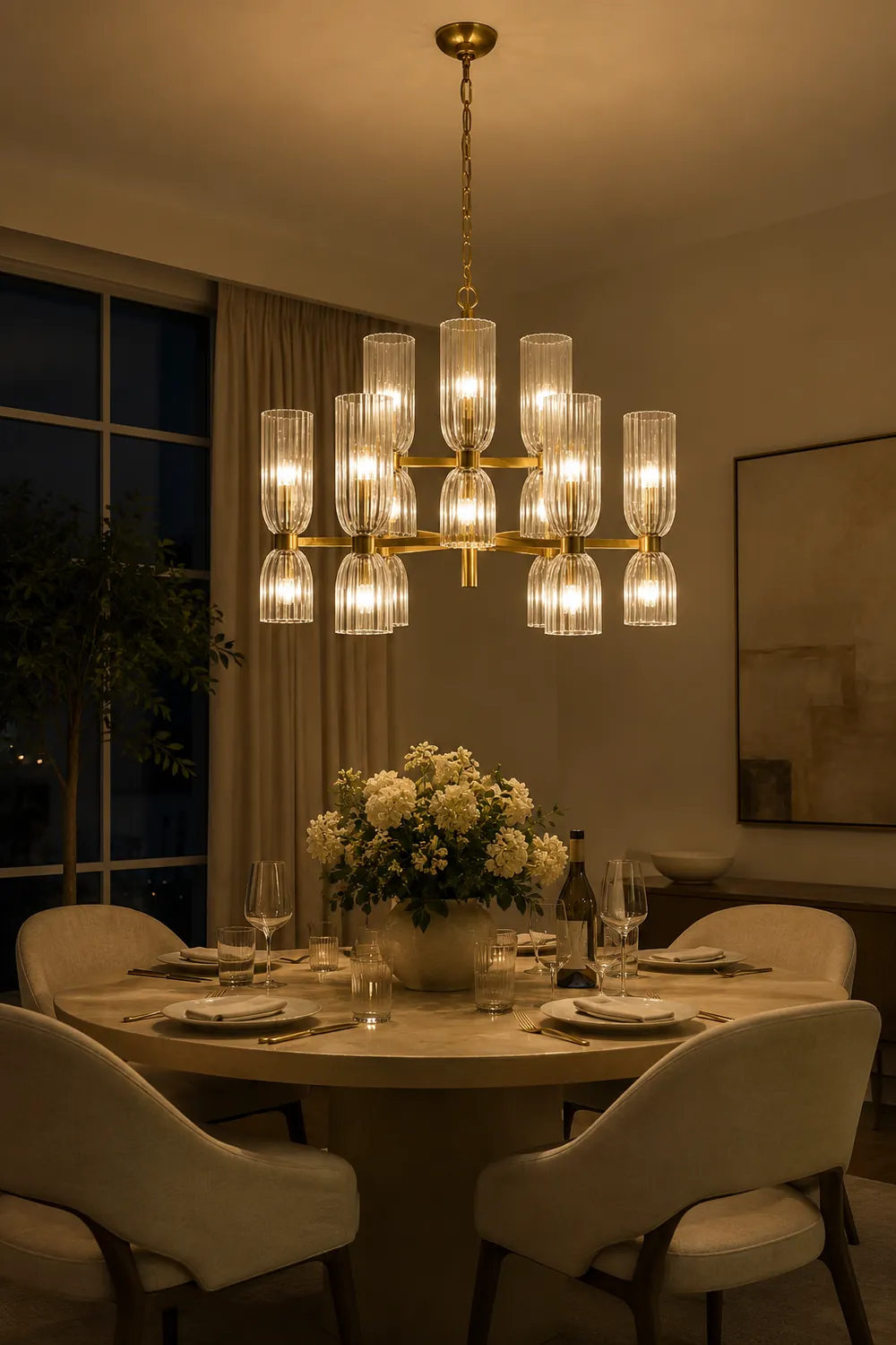Asalea Double Layer Chandelier - Lumpaz