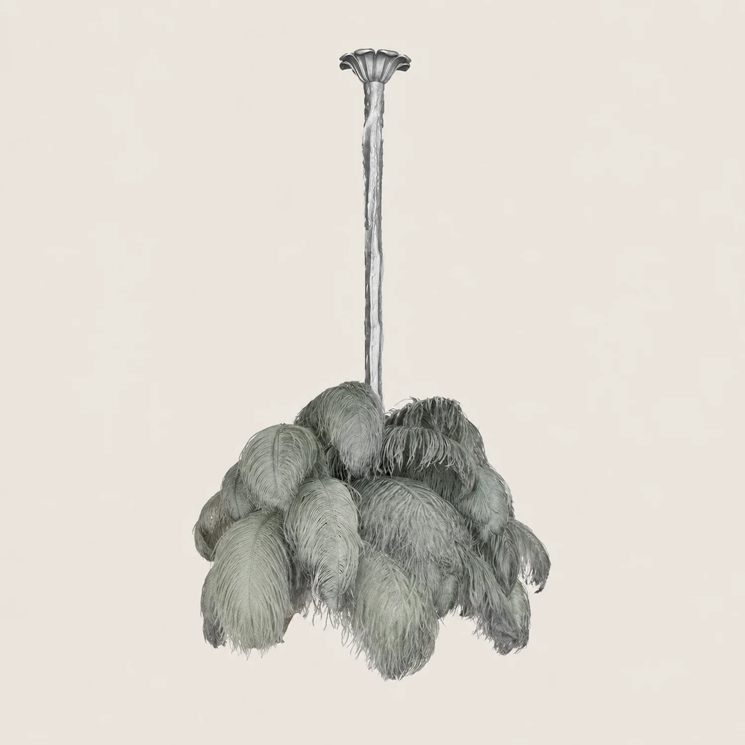 Colorful Ostrich Feather Chandelier - Lumpaz