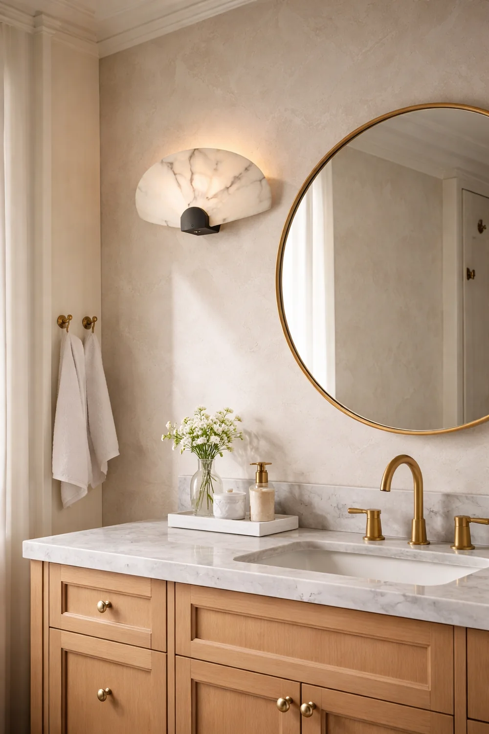 Fan-Shaped Alabaster Wall Light - Lumpaz