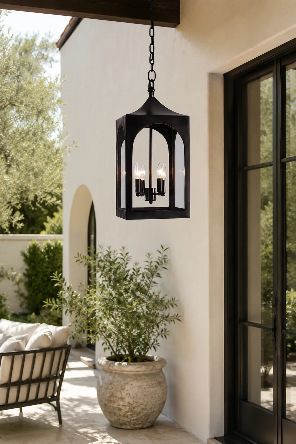 Caleb Vintage-Style Outdoor Lantern Pendant Light - Lumpaz