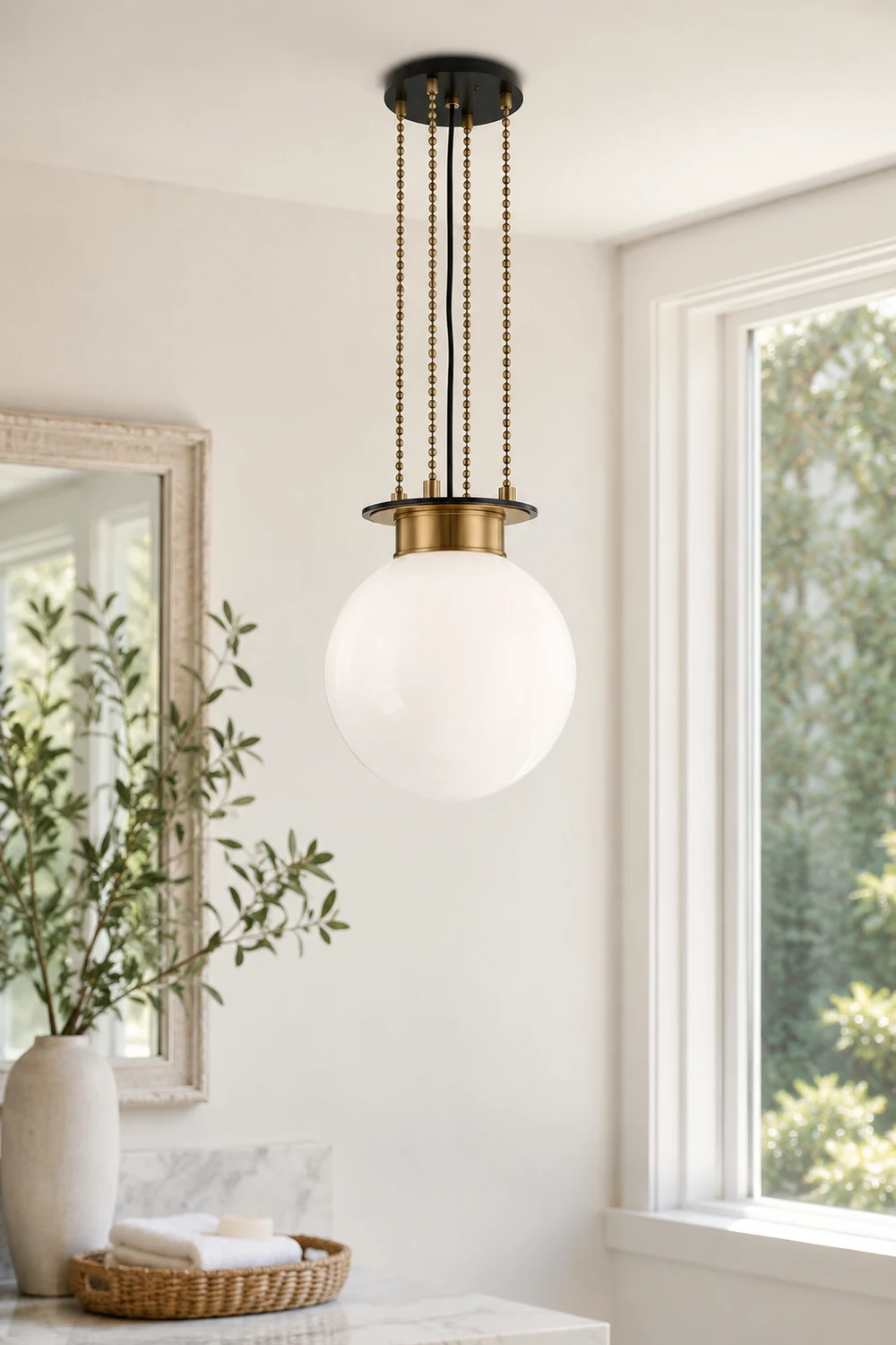 Opal Globe Gunther Pendant Light - Lumpaz