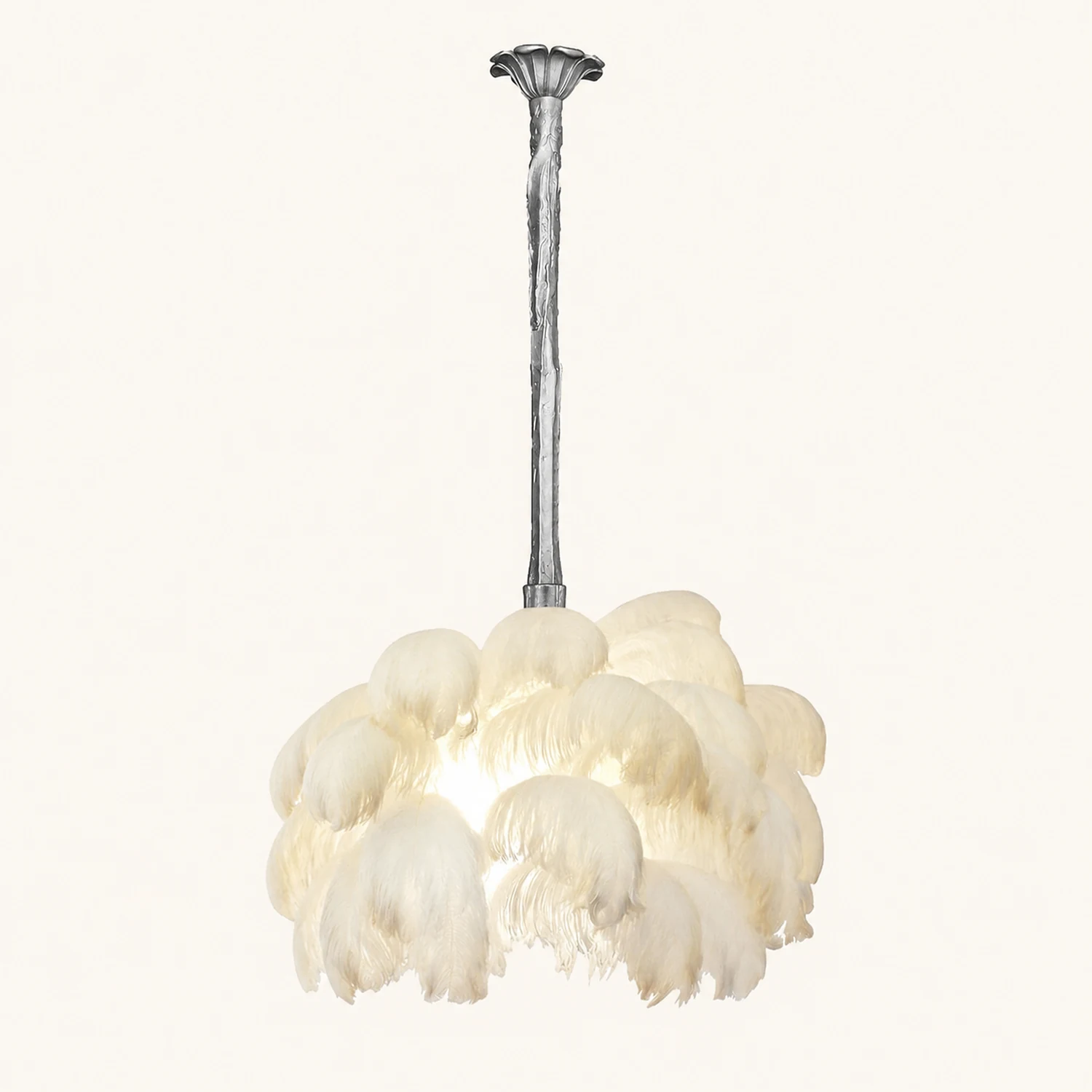 Colorful Ostrich Feather Chandelier - Lumpaz