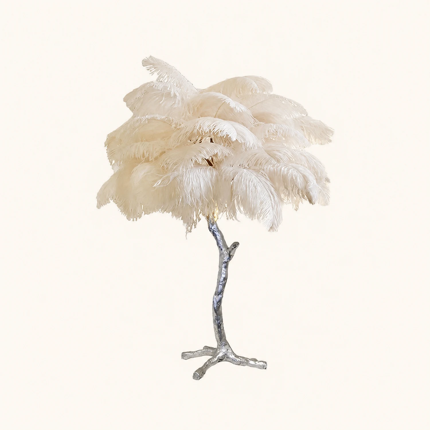 Colorful Ostrich Feather Table Lamp - Lumpaz