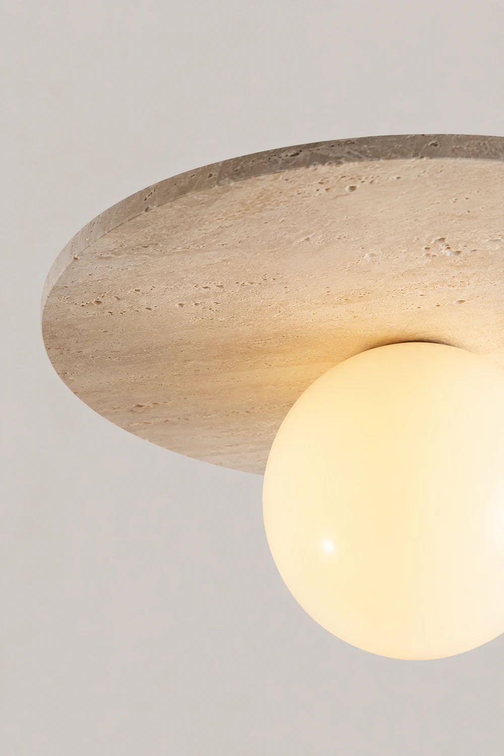 Minimalist Stone Disc Ceiling Light - Lumpaz