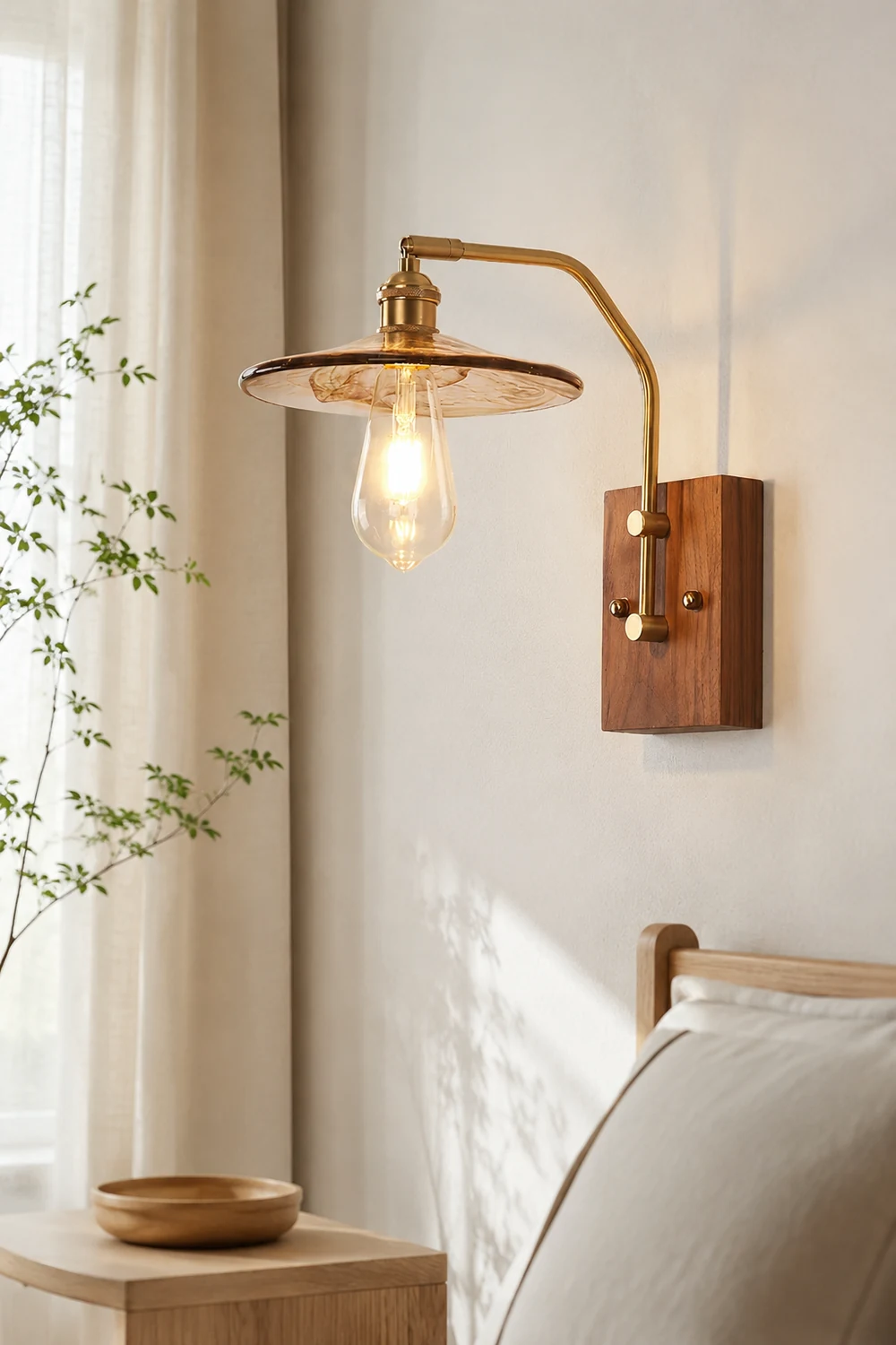 Heritage Walnut Wall Lamp - Lumpaz