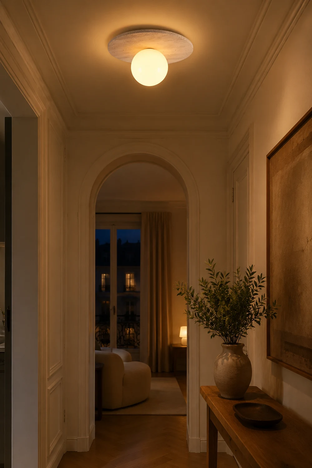 Minimalist Stone Disc Ceiling Light - Lumpaz