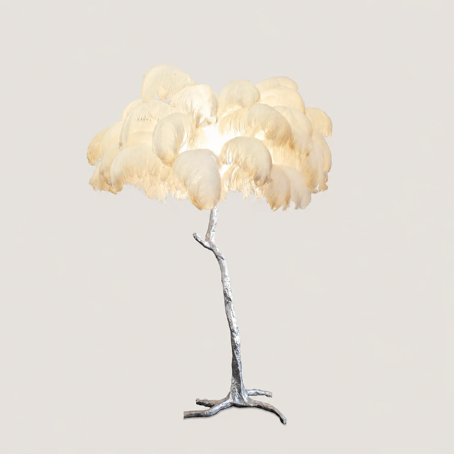 Colorful Ostrich Feather Floor Lamp - Lumpaz