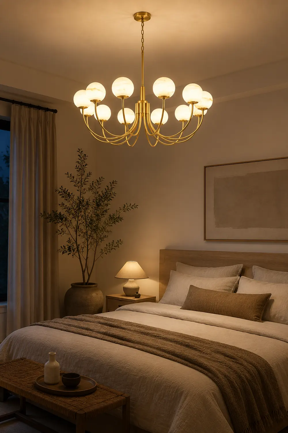 Aurelian Alabaster Globe Chandelier - Lumpaz