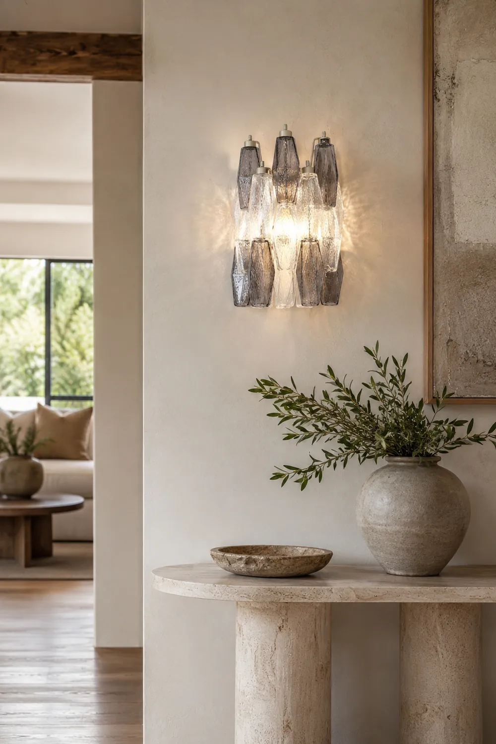 Murano Rhombus Glass Wall Lamp - Lumpaz