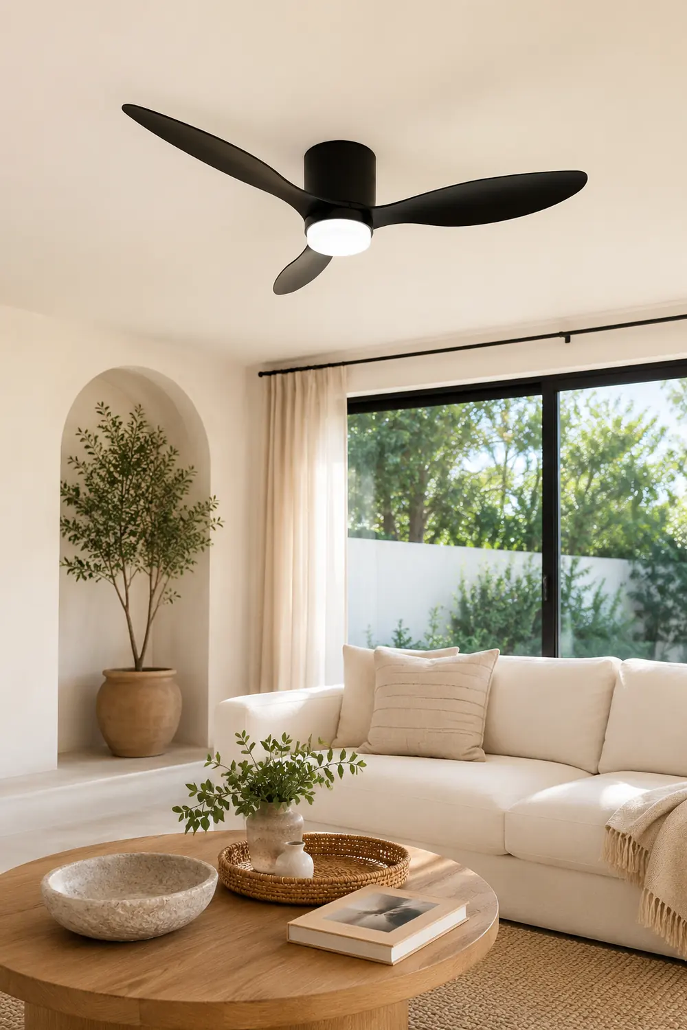 Recessed Fishtail Ceiling Fan Light - Lumpaz