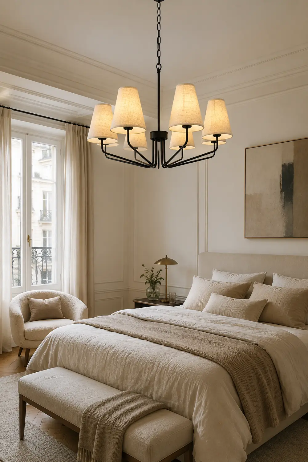 Fabric Conical Hanging Chandelier - Lumpaz