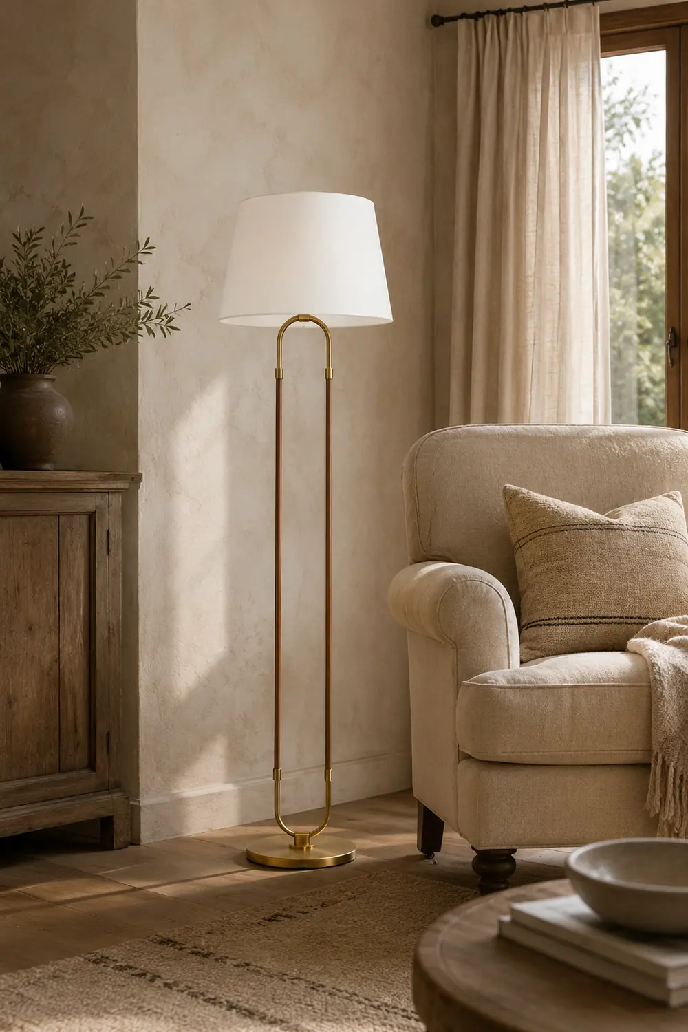 Katie Brass Floor Lamp - Lumpaz