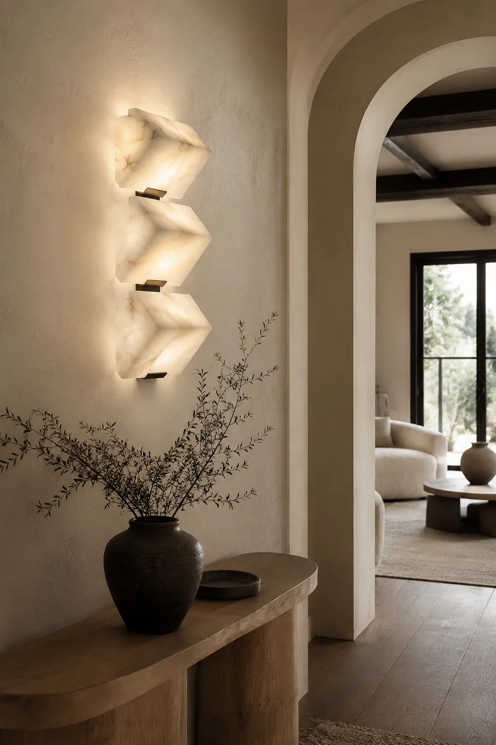 Elegant Alabaster Wall Light - Lumpaz