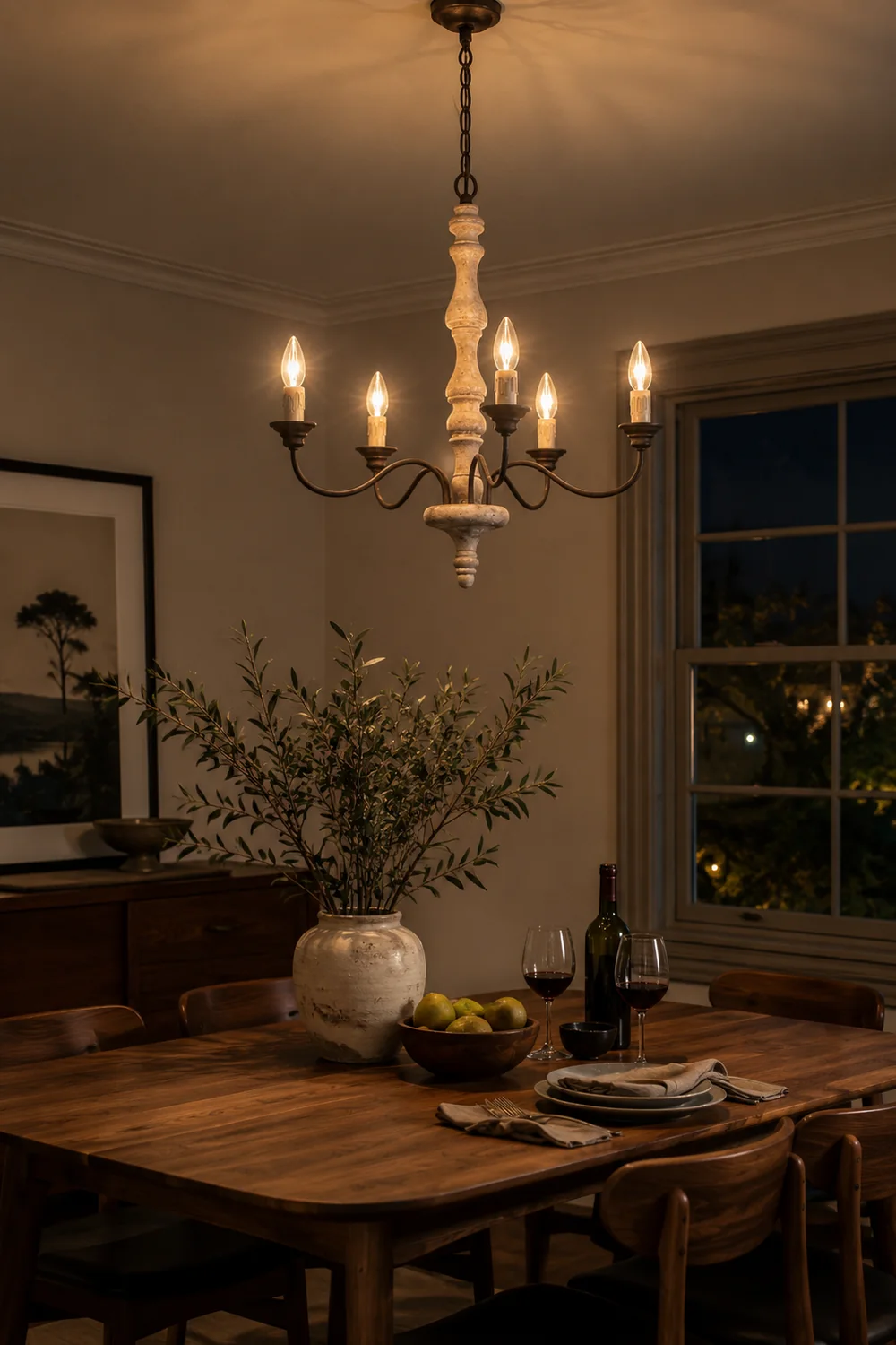 Rustic 5-Light Farmhouse Chandelier - Lumpaz
