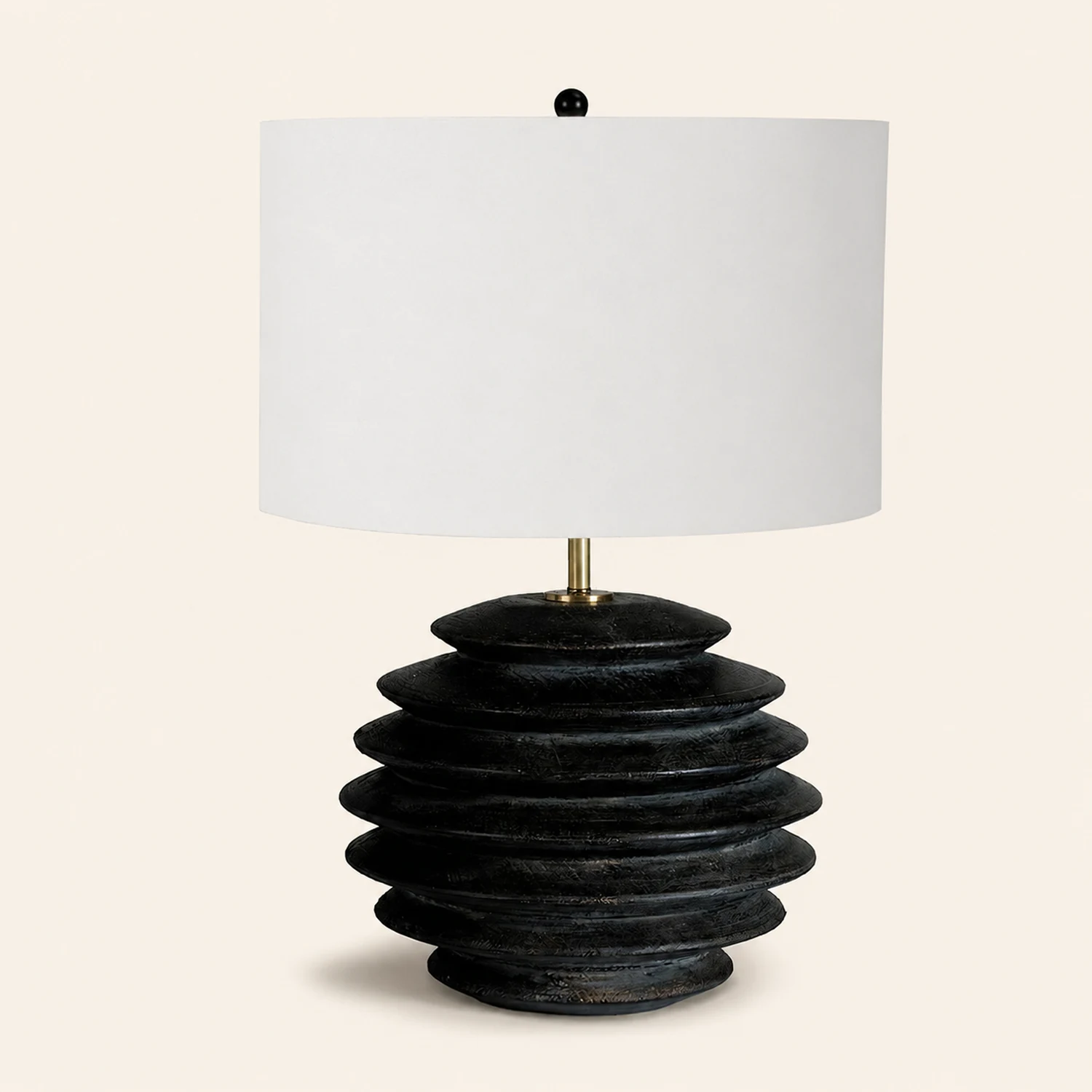 Modern Accordion Round Table Lamp - Lumpaz