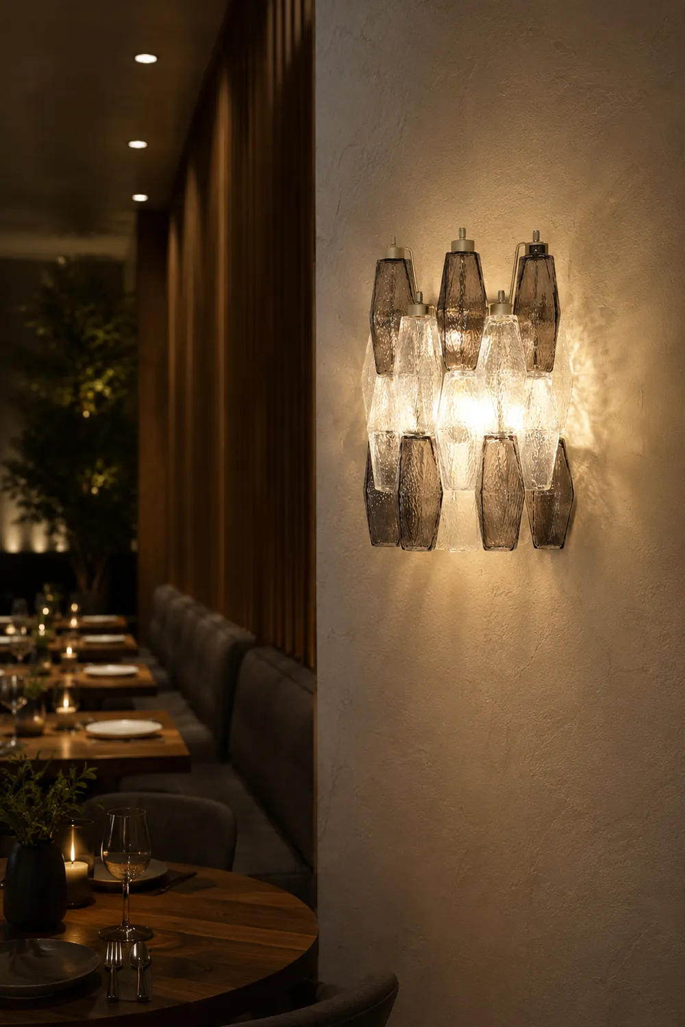 Murano Rhombus Glass Wall Lamp - Lumpaz