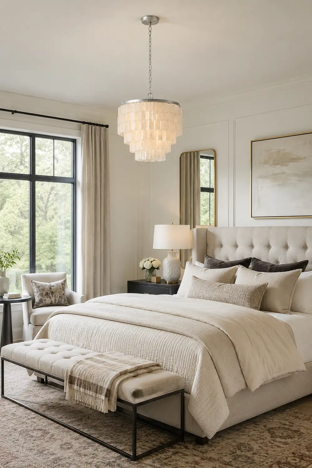 Tiered Capiz Skye Chandelier - Lumpaz