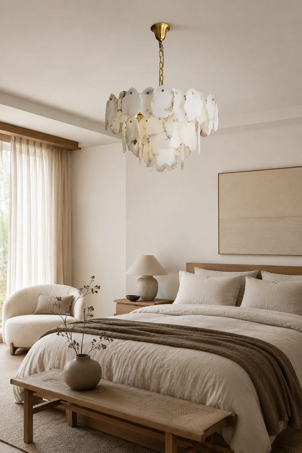 Gloire Luxury Alabaster Chandelier - Lumpaz