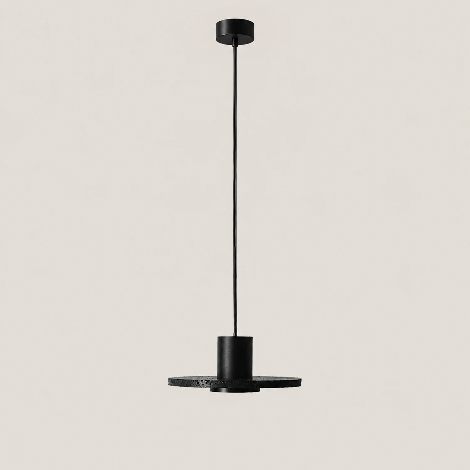 Lava Stone Black Pendant Light - Lumpaz