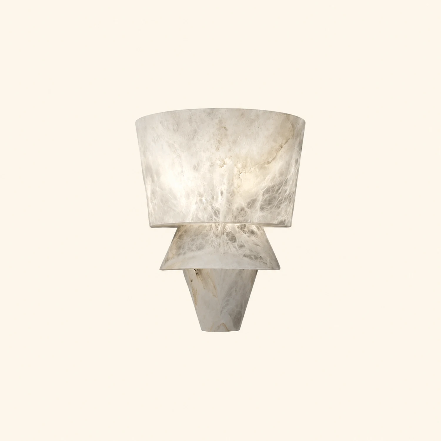 Geometric Alabaster Wall Lamp - Lumpaz
