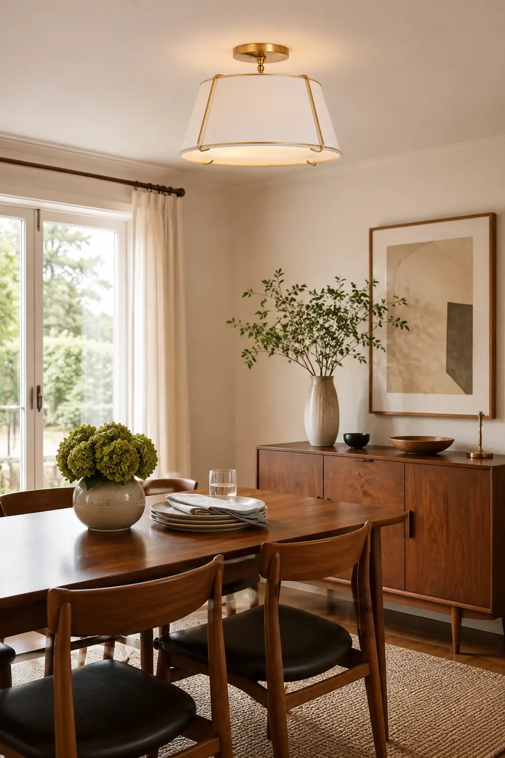 Gold Conical Semi-Flush Lise Ceiling Light - Lumpaz
