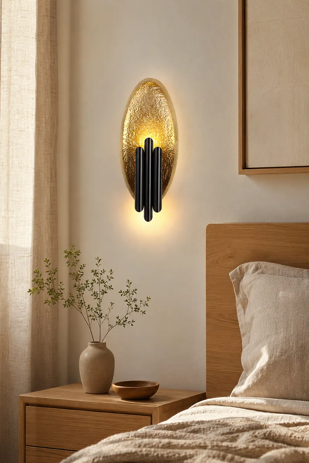 Electroplated Iron Oval Wall Light - Lumpaz