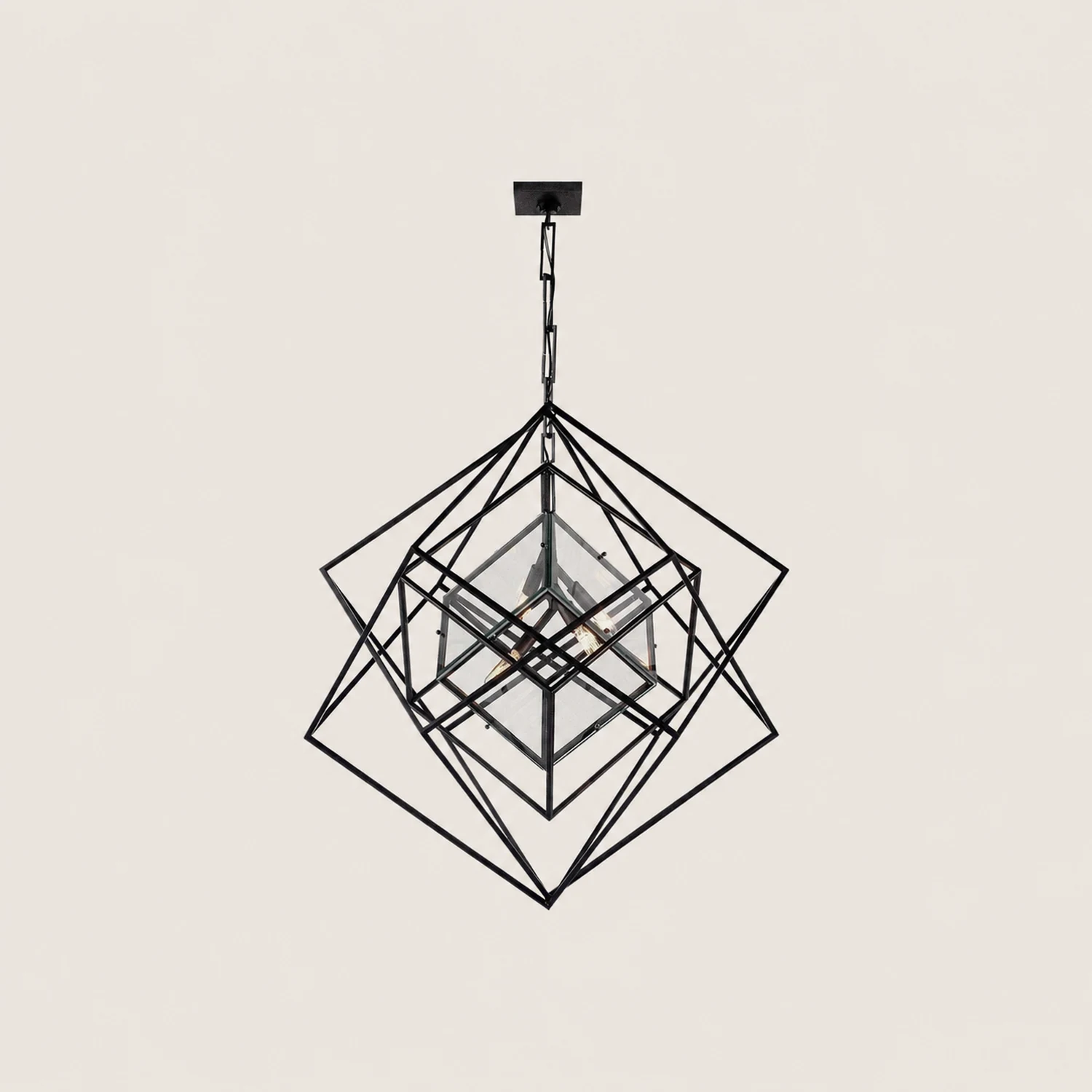 Contemporary Abstract Metal Chandelier - Lumpaz