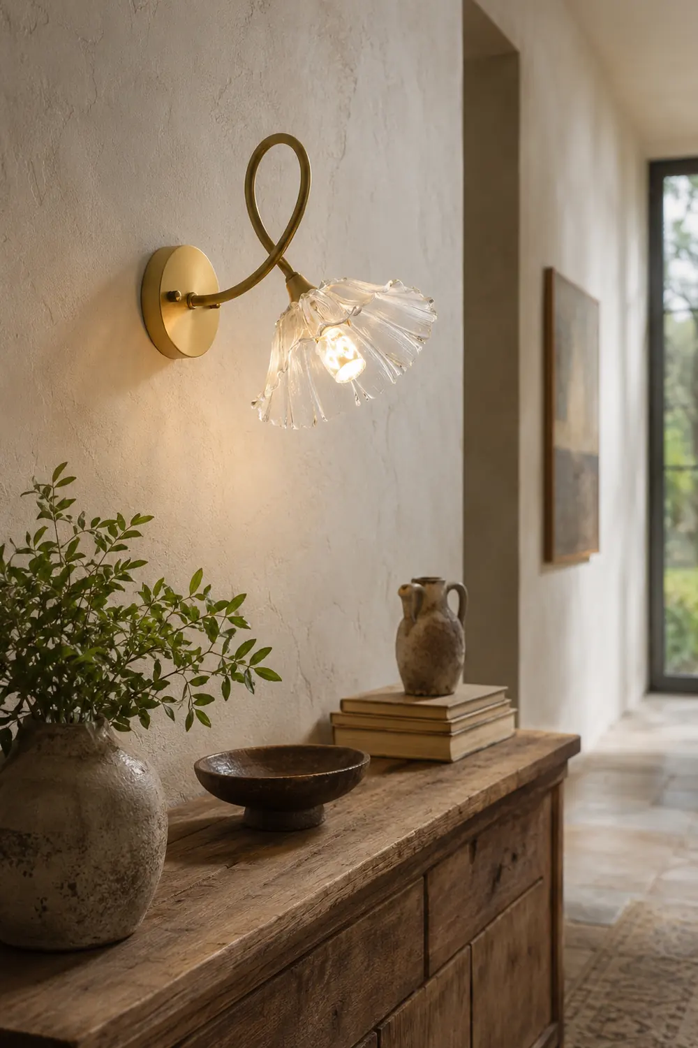 Elegant Century Lotus Leaf Wall Lamp - Lumpaz