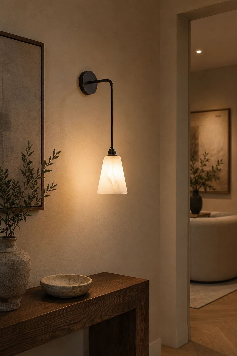 Droplet Alabaster Wall Lamp - Lumpaz
