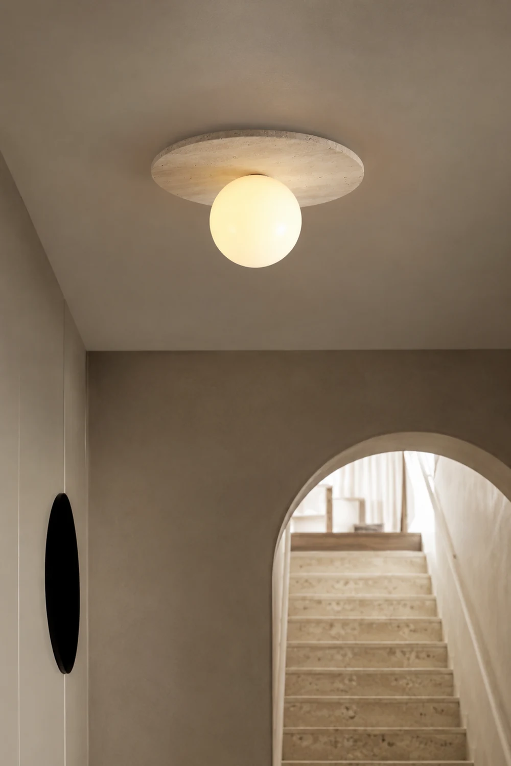 Minimalist Stone Disc Ceiling Light - Lumpaz