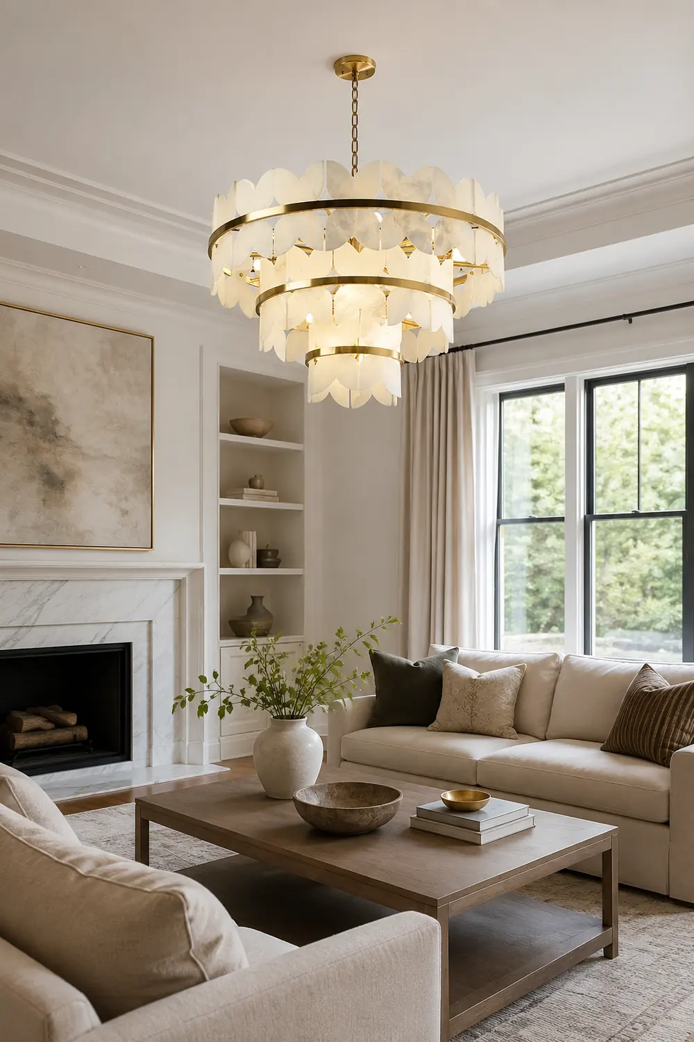 Patanga Alabaster Butterfly Chandelier - Lumpaz
