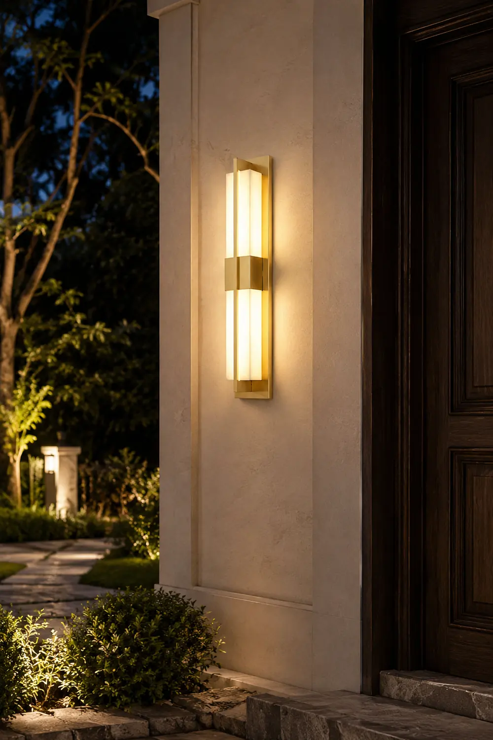 Polished Brass Lumina Outdoor Wall Lamp - Lumpaz