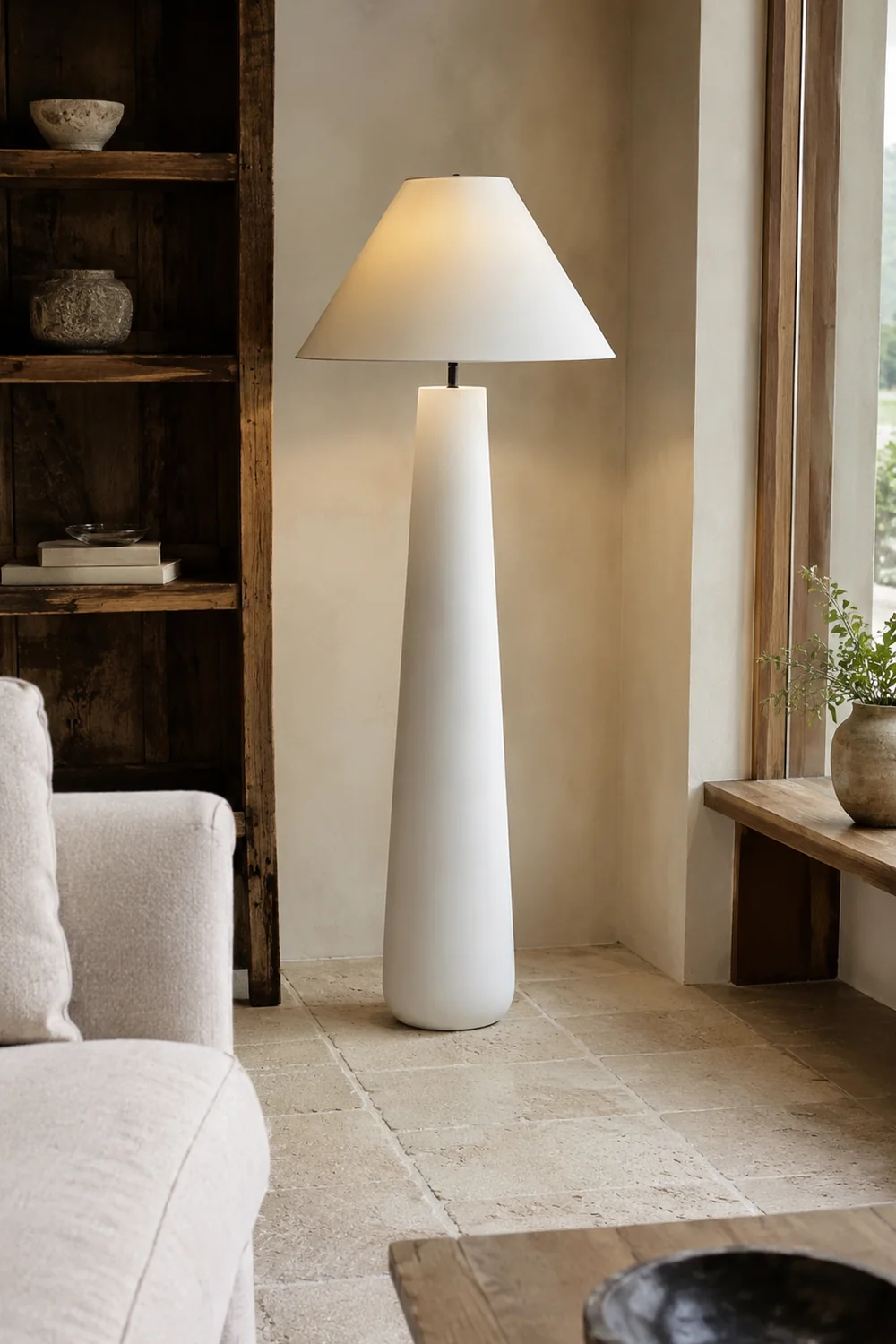 Kara Mann Polar Cement Floor Lamp - Lumpaz