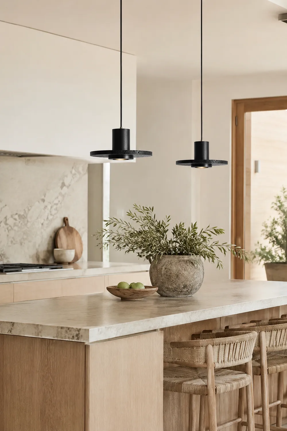 Lava Stone Black Pendant Light - Lumpaz