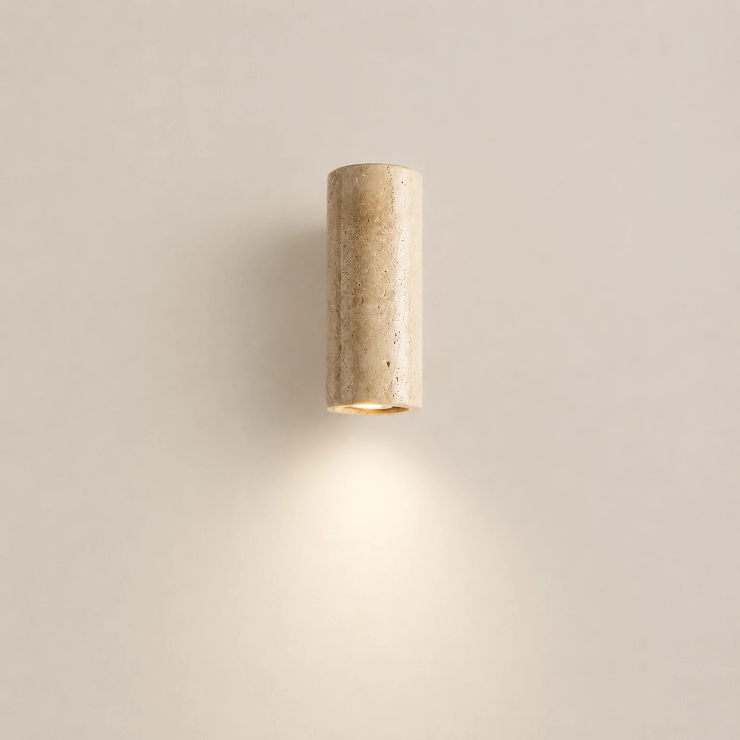 Travertine Cylinder Wall Lamp - Lumpaz