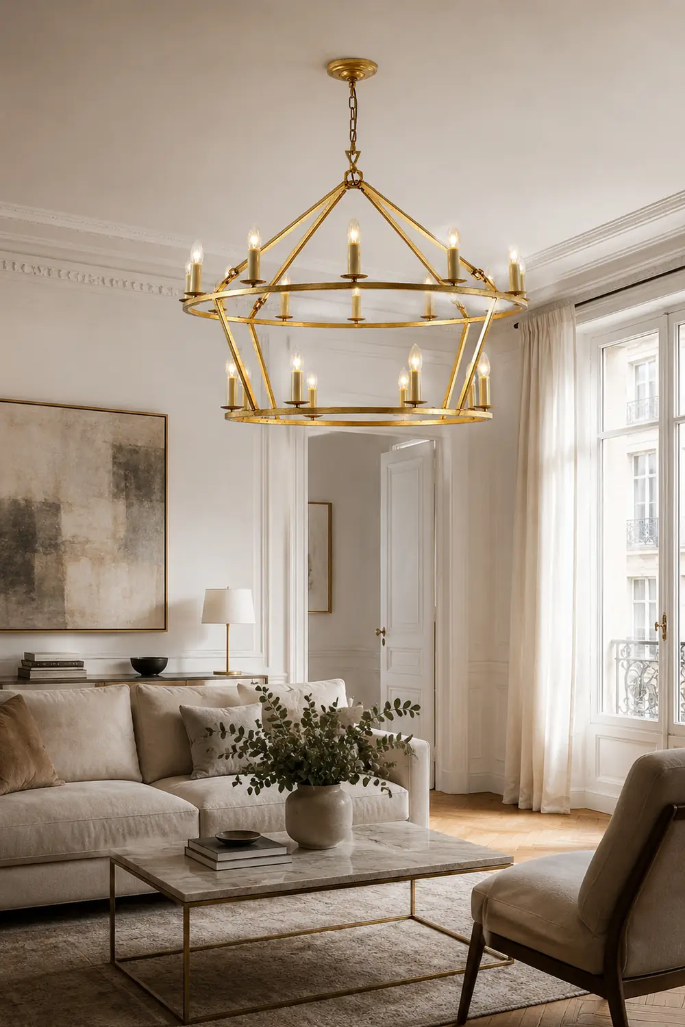 Brass Tiered Chandelier - Lumpaz