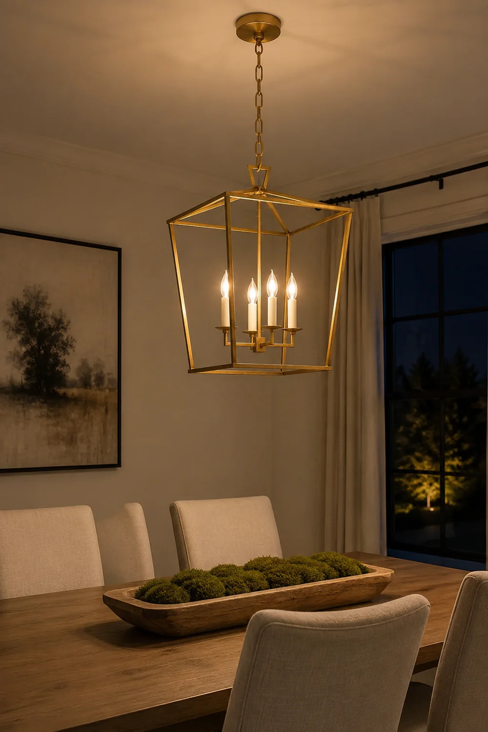 Gold Lantern Pendant Chandelier - Lumpaz