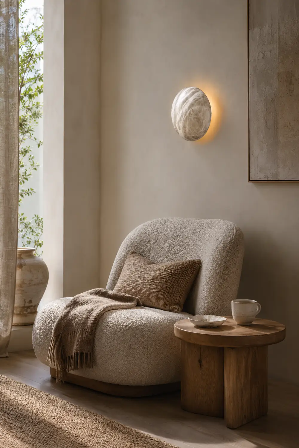 Pebble Alabaster Wall Lamp - Lumpaz