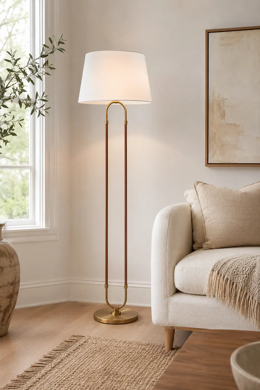 Katie Brass Floor Lamp - Lumpaz
