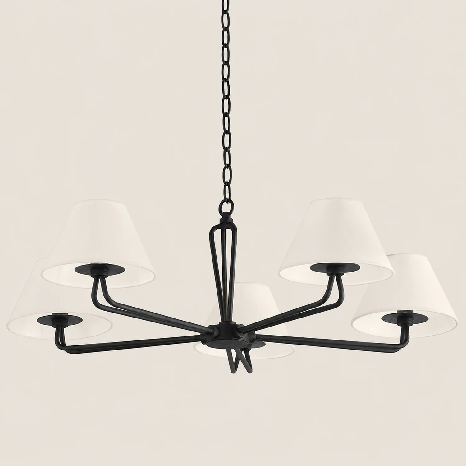 Iron Fabric Shade Chandelier - Lumpaz