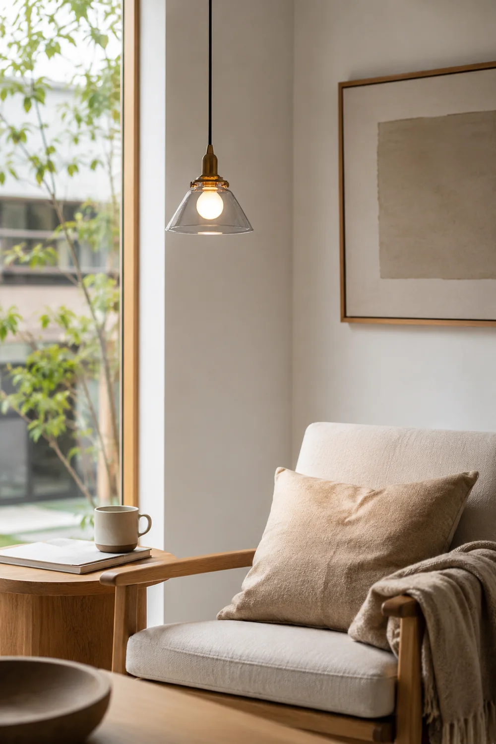 Minimalist Cone Shaped Glass Pendant Lamp - Lumpaz