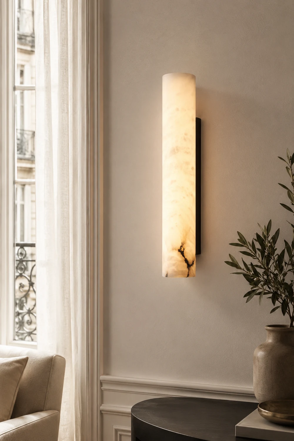 Vertical Alabaster Wall Lamp - Lumpaz