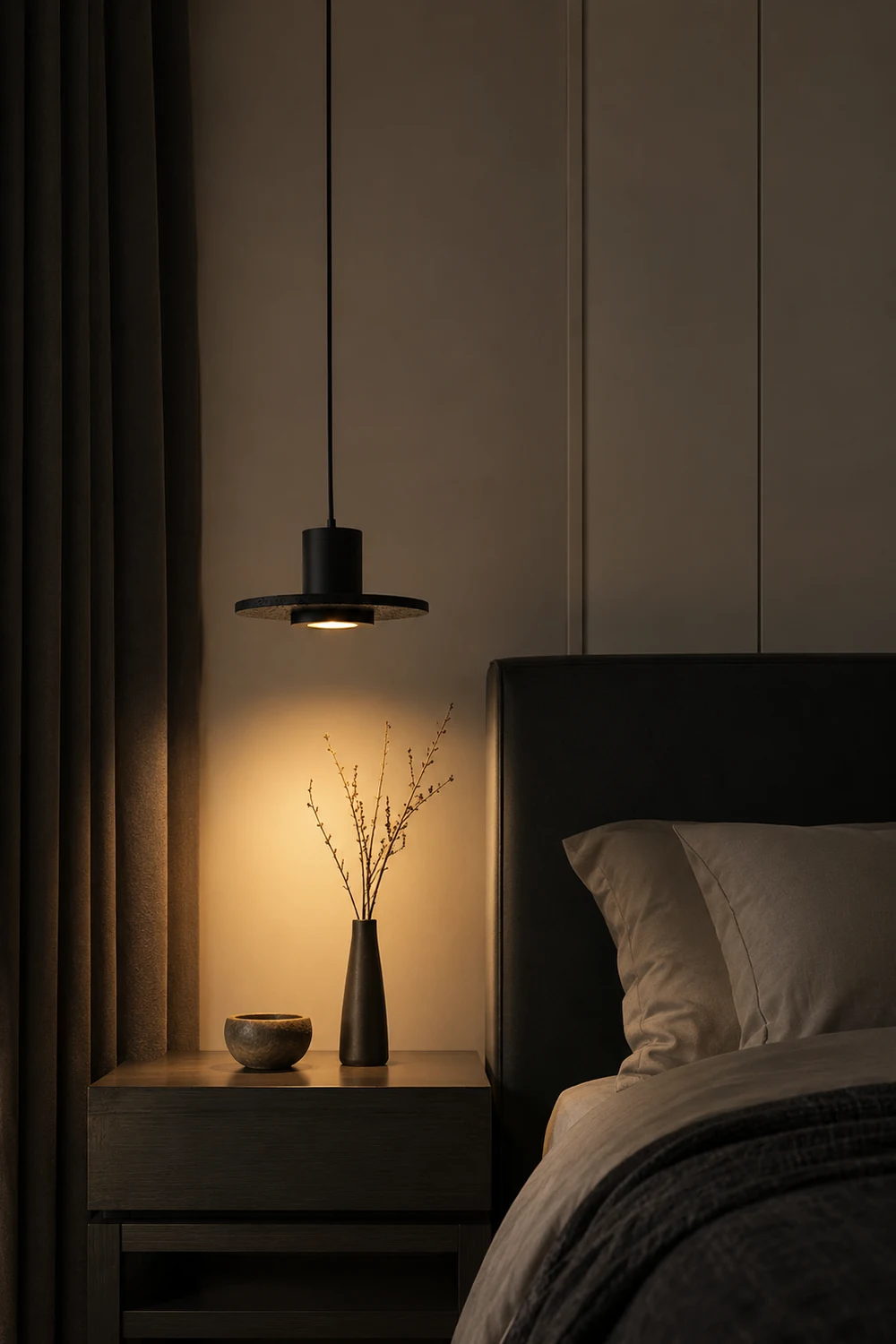 Lava Stone Black Pendant Light - Lumpaz