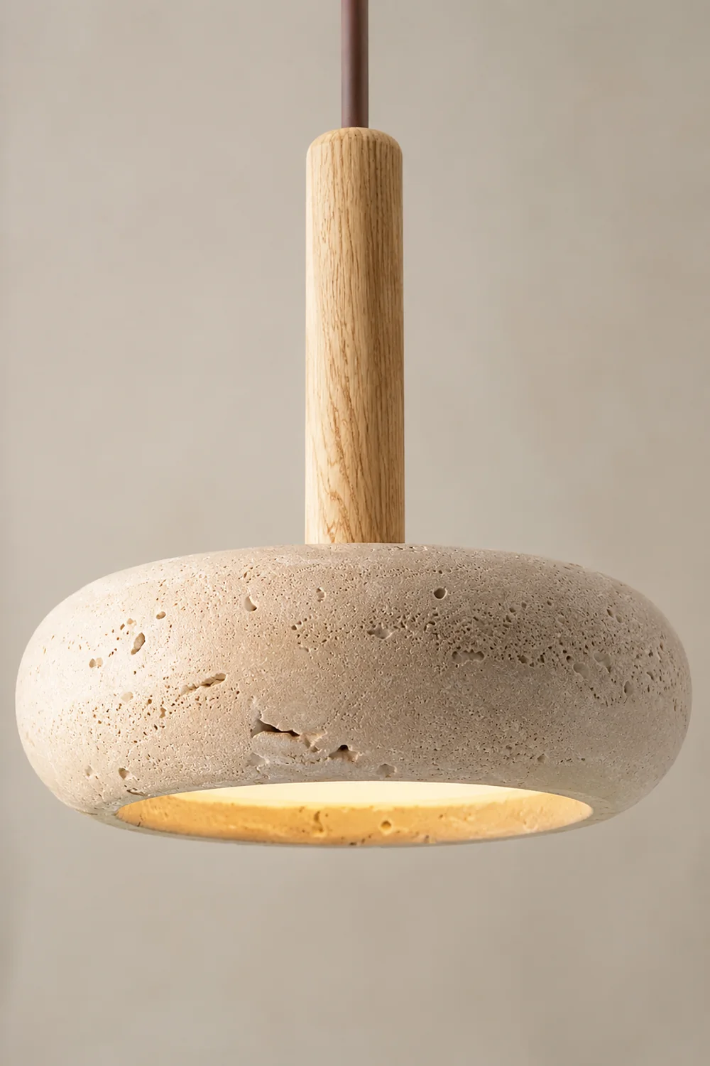 Hourglass Travertine Pendant Light - Lumpaz