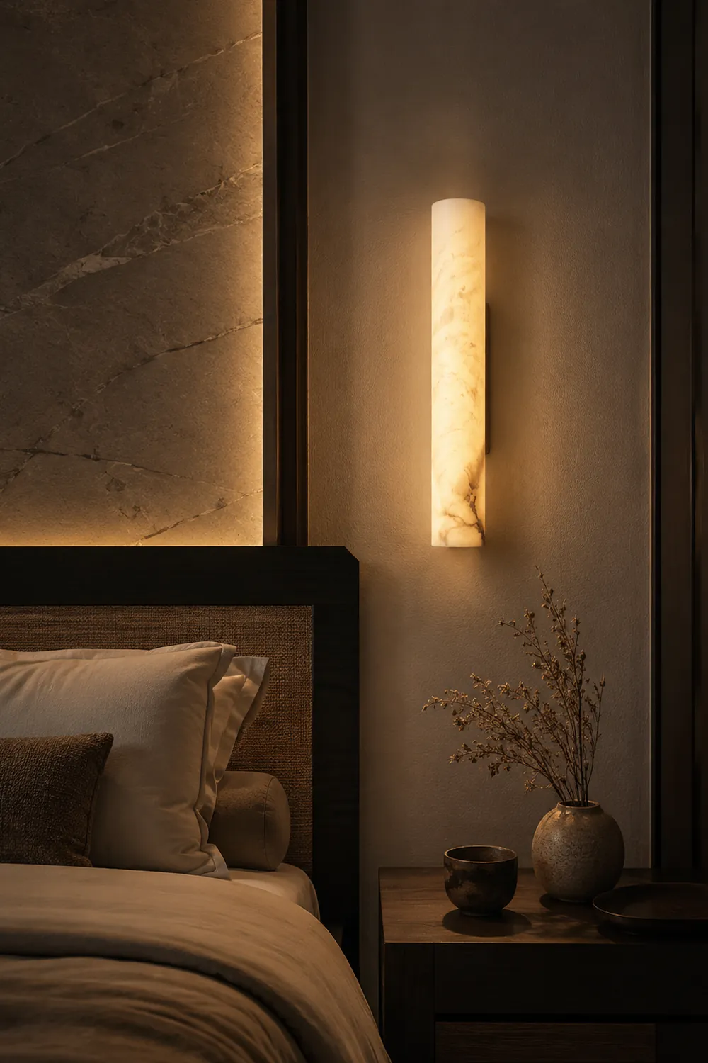Vertical Alabaster Wall Lamp - Lumpaz