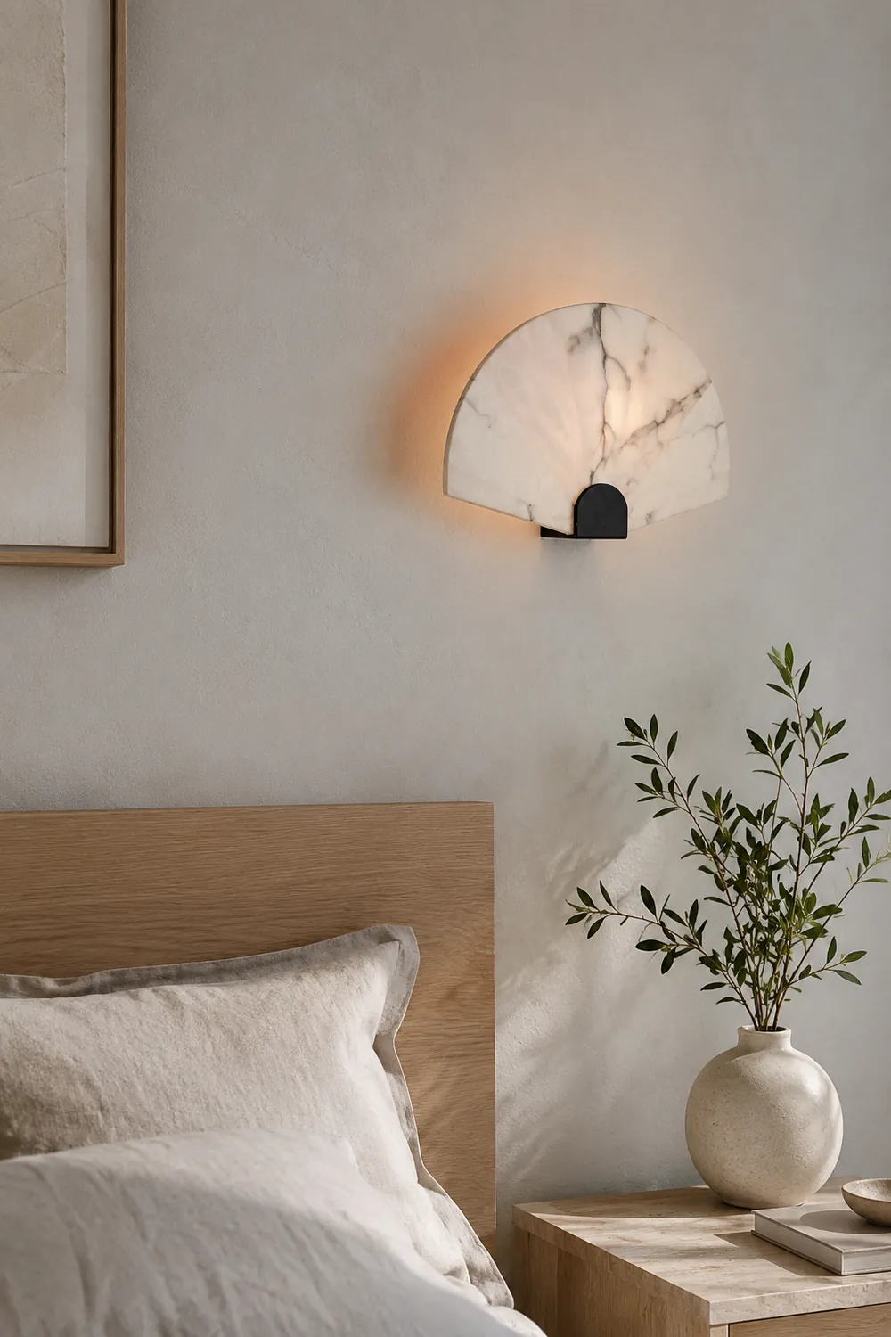 Fan-Shaped Alabaster Wall Light - Lumpaz