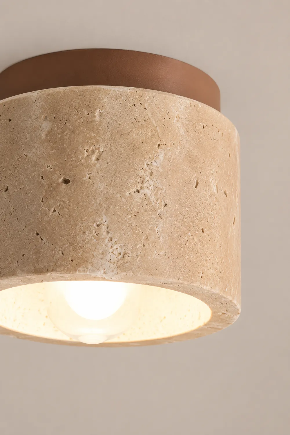 Minimalist Rustic Stone Ceiling Light - Lumpaz